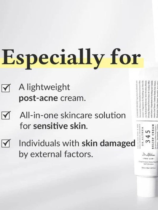 Dr. Althea 345 Relief Cream 50ml - especially for lightweight post-acne cream - Korean skincare from 2M Beauty