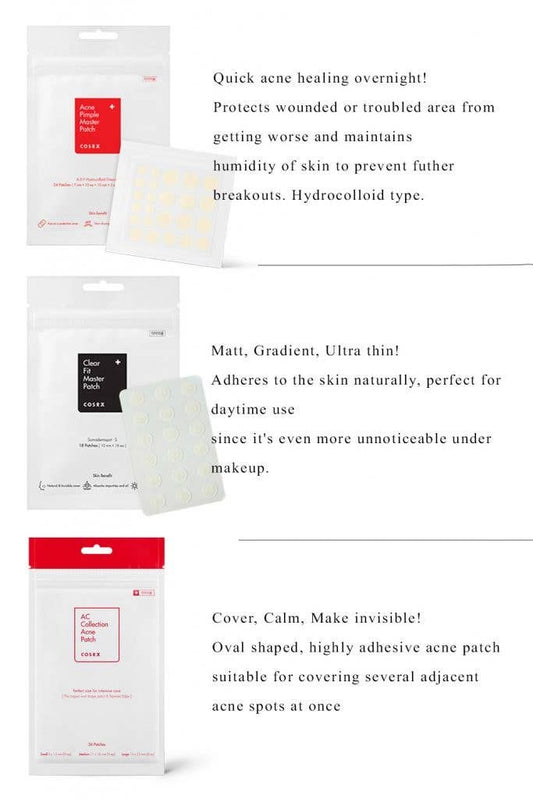 COSRX Acne Pimple Master Patch 24pcs - how to use steps - Korean skincare from 2M Beauty