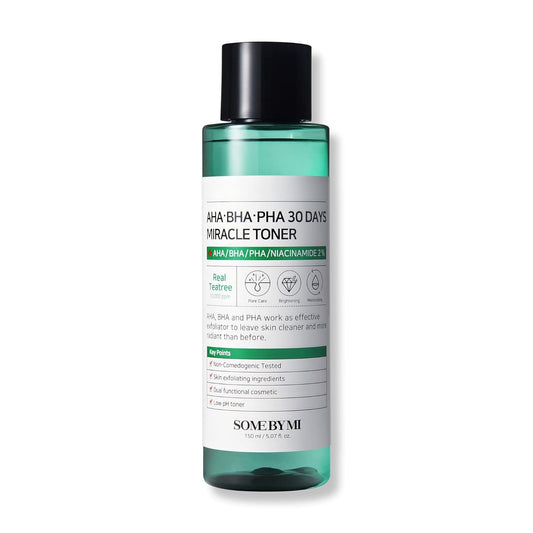 Some By Mi AHA BHA PHA 30 Days Miracle Toner 150ml - miracle toner bottle - Korean skincare from 2M Beauty