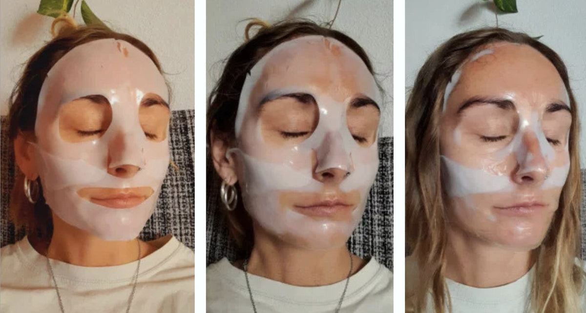 Biodance Bio-Collagen Real Deep Mask - mask turning transparent on skin - Korean skincare from 2M Beauty