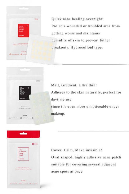 COSRX Acne Pimple Master Patch 24pcs - how to use steps - Korean skincare from 2M Beauty