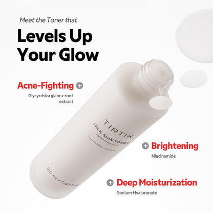 TIRTIR Milk Skin Toner 150ml - levels up your glow benefits - Korean skincare from 2M Beauty
