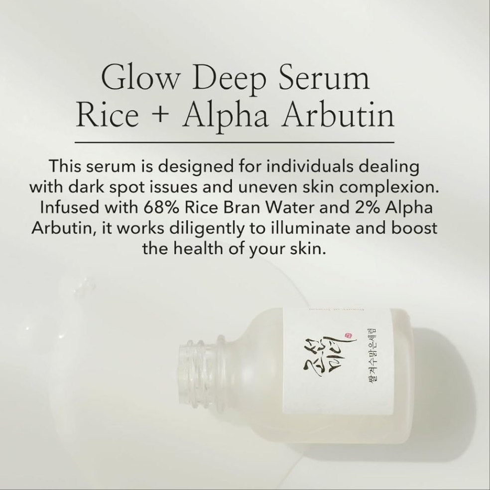 Beauty of Joseon Glow Deep Serum Rice + Alpha-Arbutin 30ml - product introduction - Korean skincare from 2M Beauty