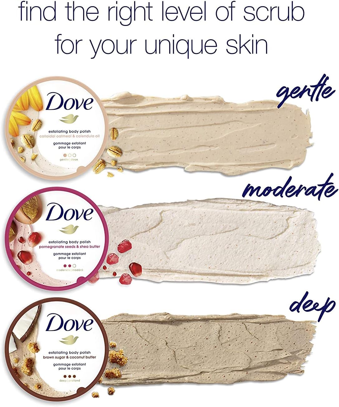 Dove Body Scrub – Assorted Scents (298g)